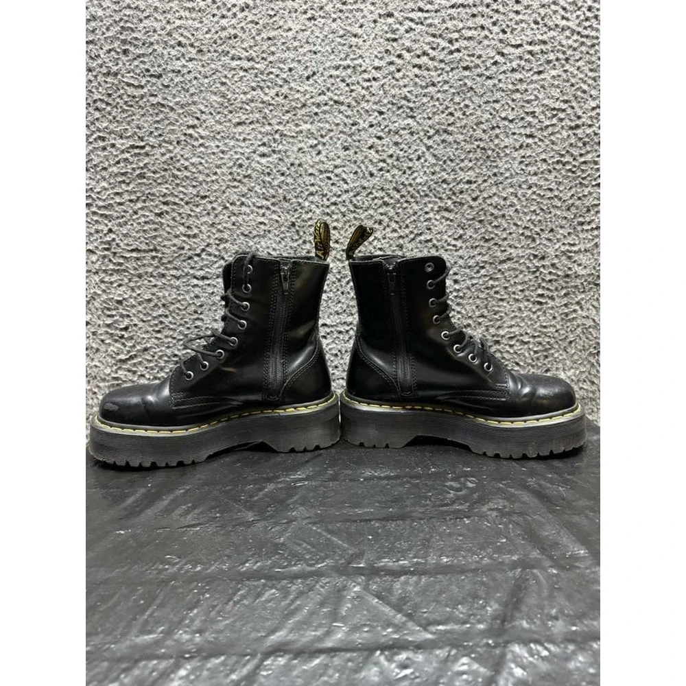 Dr. Martens‎ Jadon Polished Smooth Leather Platform Boots Black US M 6/W 7